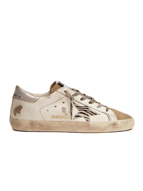 Sneakers Super Star Classic in pelle bianca star zebra Golden Goose | GWF00101F00269281571 WHITE/WHITE BLACK